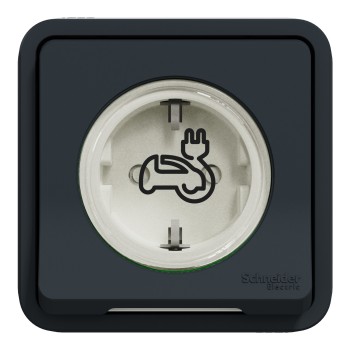 Mureva Styl EV | Подсилен контакт | Скрит монтаж, 16A, IP55, IK08, антрацит Mureva Styl EV | Подсилен контакт | Скрит монтаж, 16A, IP55, IK08, антрацит