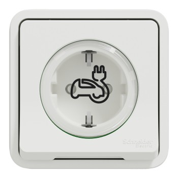 Mureva Styl EV | Подсилен контакт | Скрит монтаж, 16A, IP55, IK08, бял Mureva Styl EV | Подсилен контакт | Скрит монтаж, 16A, IP55, IK08, бял