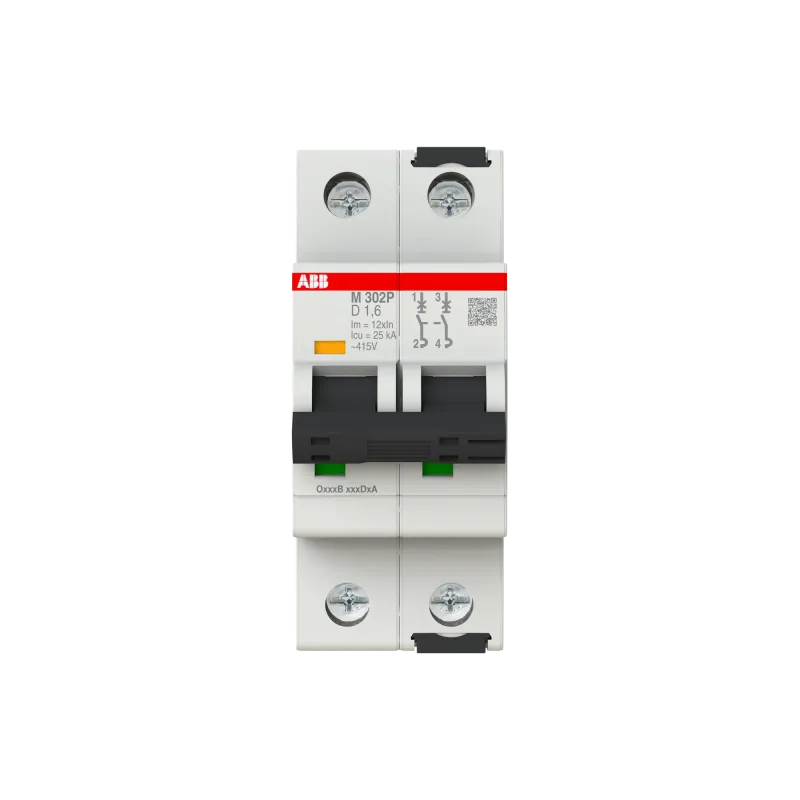 ABB M302P-D1.6 | Магнитен прекъсвач | 2P, 1.6A, крива D ABB M302P-D1.6 | Магнитен прекъсвач | 2P, 1.6A, крива D