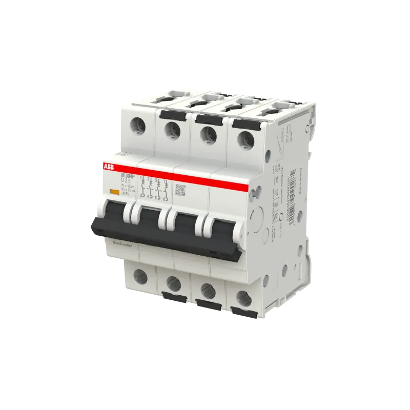 ABB M304P-D2.5 | Магнитен прекъсвач | 4P, 2.5A, крива D ABB M304P-D2.5 | Магнитен прекъсвач | 4P, 2.5A, крива D