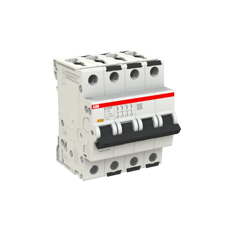 ABB M304P-D1.6 | Магнитен прекъсвач | 4P, 1.6A, крива D ABB M304P-D1.6 | Магнитен прекъсвач | 4P, 1.6A, крива D