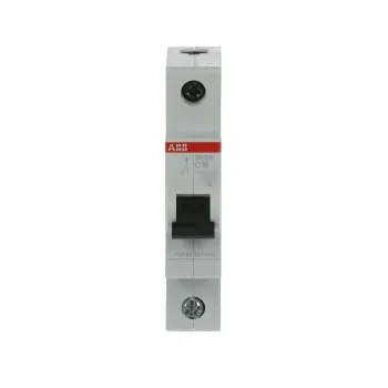 ABB SH201-C16 | Автоматичен прекъсвач | 1P, 16A, крива C, 6kA
