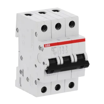 ABB SH203-C2 | Автоматичен прекъсвач | 3P, 2A, крива C ABB SH203-C2 | Автоматичен прекъсвач | 3P, 2A, крива C