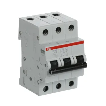 ABB SH203-C40 | Автоматичен прекъсвач | 3P, 40A, крива C ABB SH203-C40 | Автоматичен прекъсвач | 3P, 40A, крива C