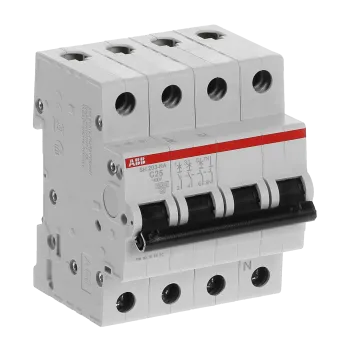 ABB SH203-C25NA | Автоматичен прекъсвач | 3P+N, 25A, крива C ABB SH203-C25NA | Автоматичен прекъсвач | 3P+N, 25A, крива C