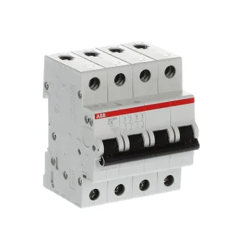 ABB SH204-C6 | Автоматичен прекъсвач | 4P, 6A, крива C ABB SH204-C6 | Автоматичен прекъсвач | 4P, 6A, крива C