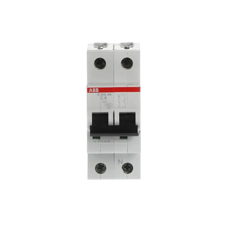 ABB S201L-C6NA | Автоматичен прекъсвач | 1P+N, 6A, крива C, 4.5kA ABB S201L-C6NA | Автоматичен прекъсвач | 1P+N, 6A, крива C, 4.5kA