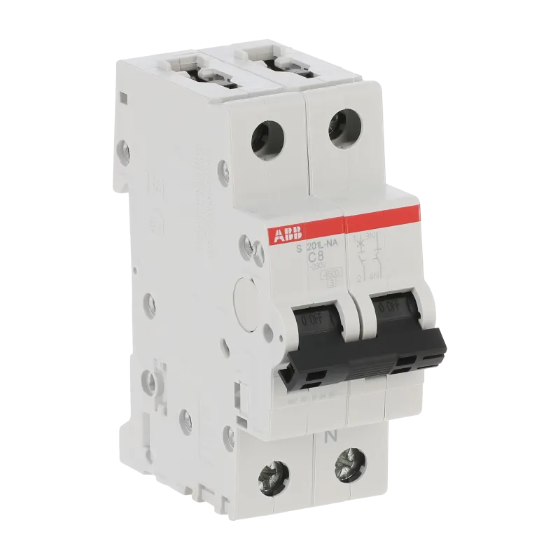 ABB S201L-C8NA | Автоматичен прекъсвач | 1P+N, 8A, крива C, 4.5kA