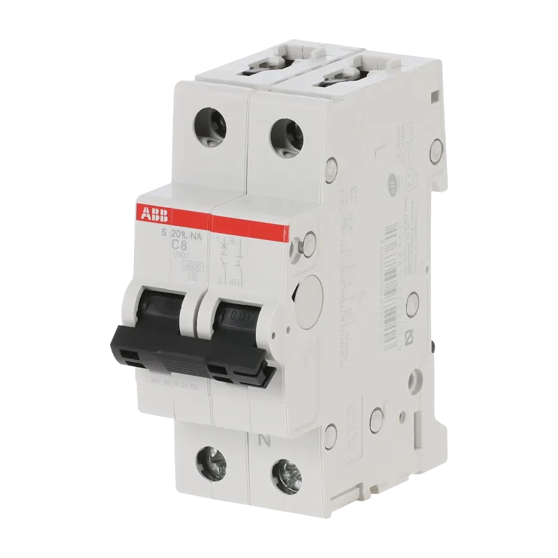 ABB S201L-C8NA | Автоматичен прекъсвач | 1P+N, 8A, крива C, 4.5kA