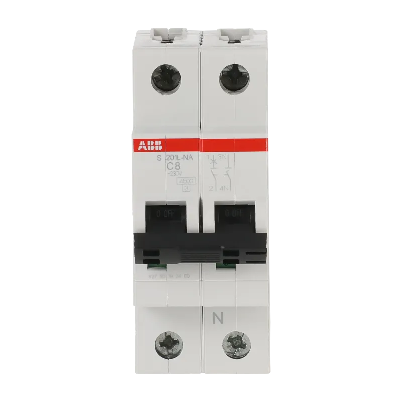 ABB S201L-C8NA | Автоматичен прекъсвач | 1P+N, 8A, крива C, 4.5kA