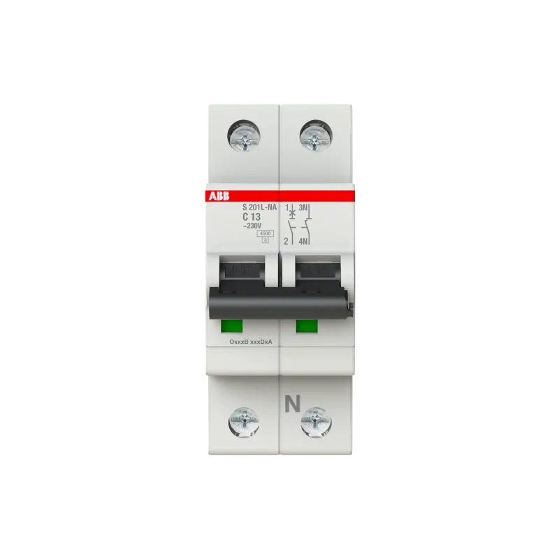 ABB S201L-C13NA | Автоматичен прекъсвач | 1P+N, 13A, крива C, 4.5kA