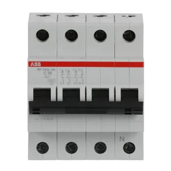 ABB SH203L-C16NA | Автоматичен прекъсвач | 3P+N, 16A, крива C