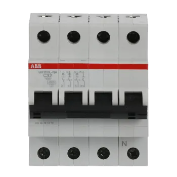 ABB SH203L-C32NA | Автоматичен прекъсвач | 3P+N, 32A, крива C