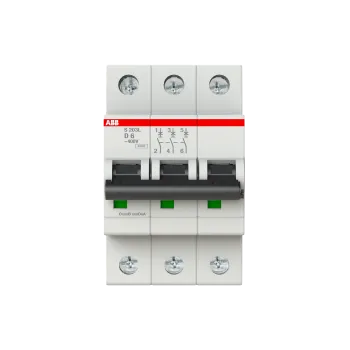 ABB S203L-D6 | Автоматичен прекъсвач | 3P, 6A, крива D, 4.5kA
