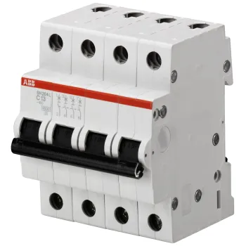 ABB SH204L-C6 | Автоматичен прекъсвач | 4P, 6A, крива C