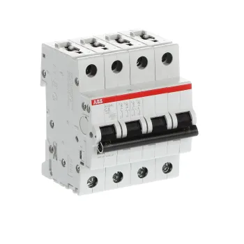 ABB S204L-C6 | Автоматичен прекъсвач | 4P, 6A, крива C ABB S204L-C6 | Автоматичен прекъсвач | 4P, 6A, крива C