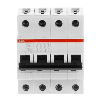 ABB S204L-C16 | Автоматичен прекъсвач | 4P, 16A, крива C