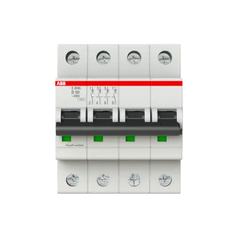 ABB S204L-D50 | Автоматичен прекъсвач | 4P, 50A, крива D