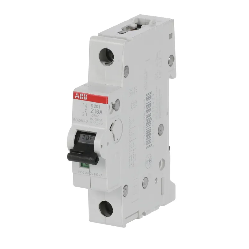 ABB S201-Z16 | Автоматичен прекъсвач | 1P, 16A, крива Z ABB S201-Z16 | Автоматичен прекъсвач | 1P, 16A, крива Z