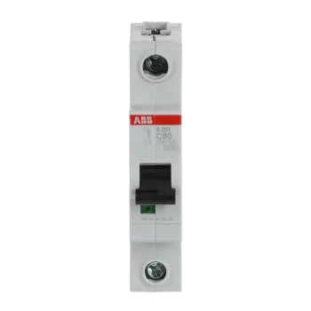 ABB S201-C80 | Автоматичен прекъсвач | 1P, 80A, крива C, 6kA