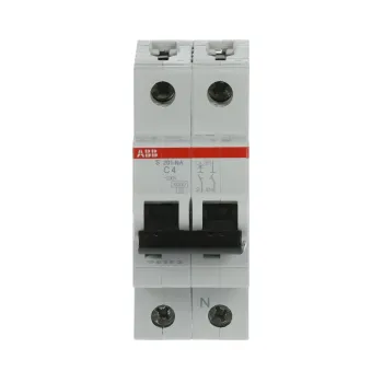 ABB S201-C4NA | Автоматичен прекъсвач | 1P+N, 4A, крива C, 6kA