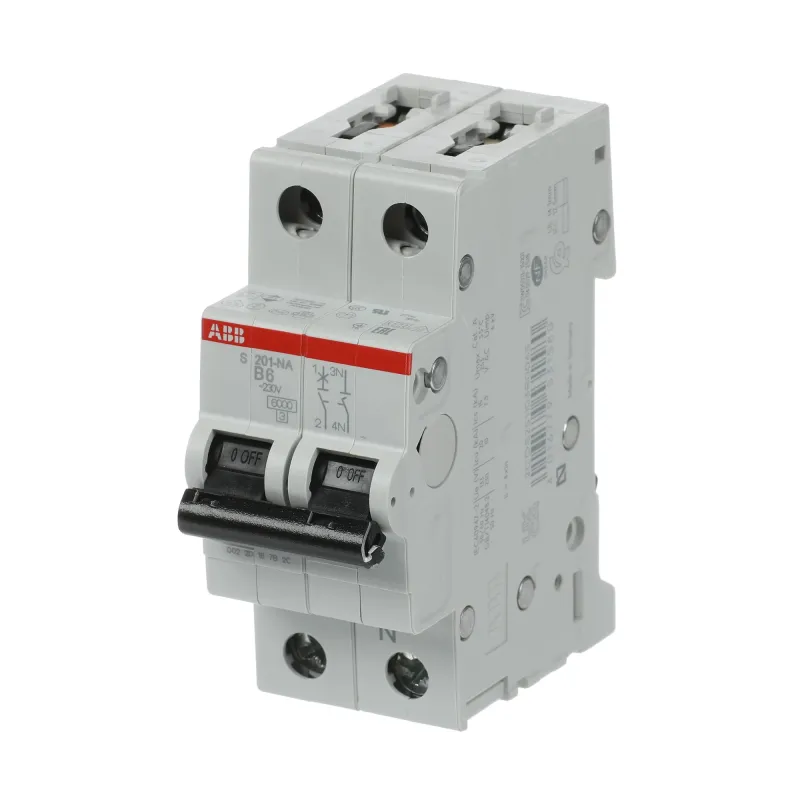 ABB S201-B6NA | Автоматичен прекъсвач | 1P+N, 6A, крива B, 6kA