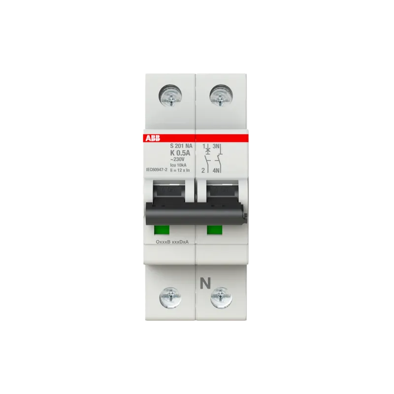 ABB S201-K0.5NA | Автоматичен прекъсвач | 1P+N, 0.5A, крива K