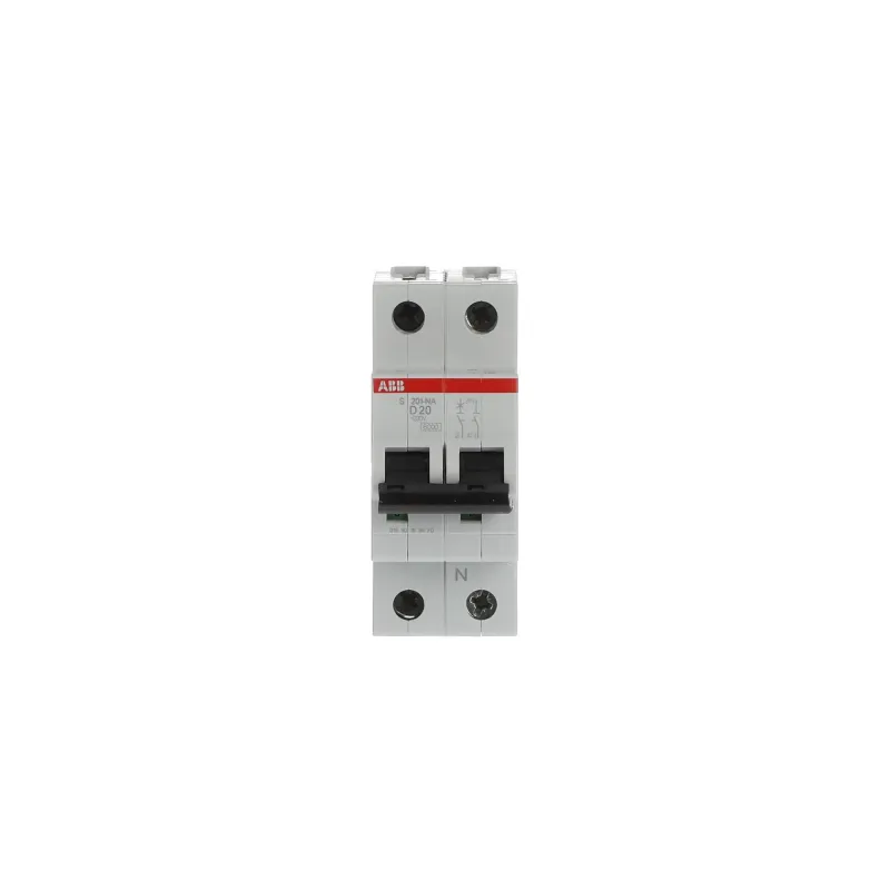 ABB S201-D20NA | Автоматичен прекъсвач | 1P+N, 20A, крива D, 6kA