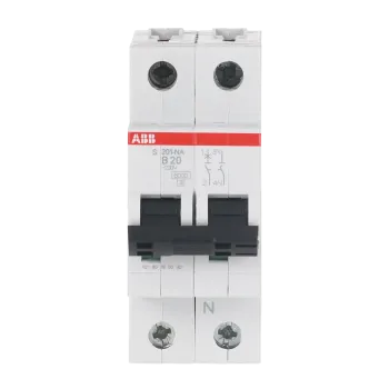 ABB S201-B20NA | Автоматичен прекъсвач | 1P+N, 20A, крива B, 6kA