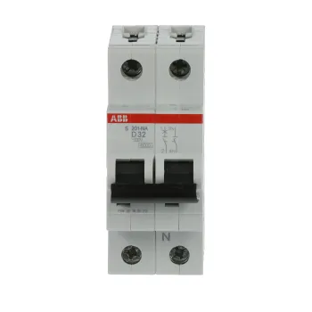 ABB S201-D32NA | Автоматичен прекъсвач | 1P+N, 32A, крива D, 6kA
