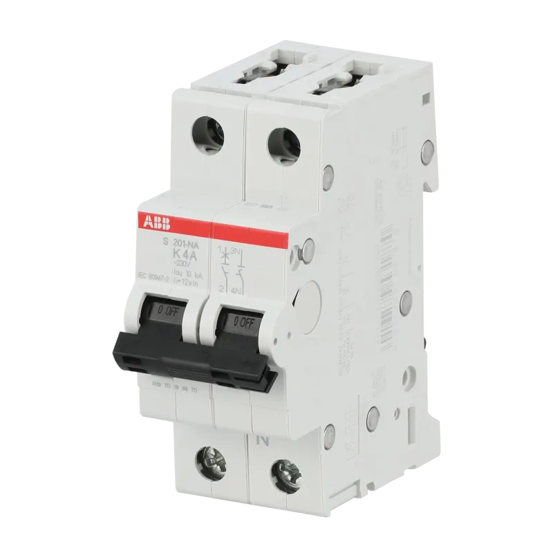 ABB S201-K4NA | Автоматичен прекъсвач | 1P+N, 4A, крива K ABB S201-K4NA | Автоматичен прекъсвач | 1P+N, 4A, крива K