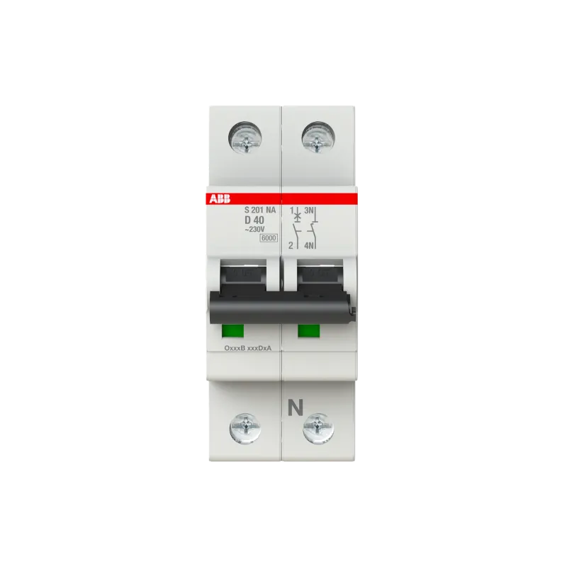 ABB S201-D40NA | Автоматичен прекъсвач | 1P+N, 40A, крива D, 6kA