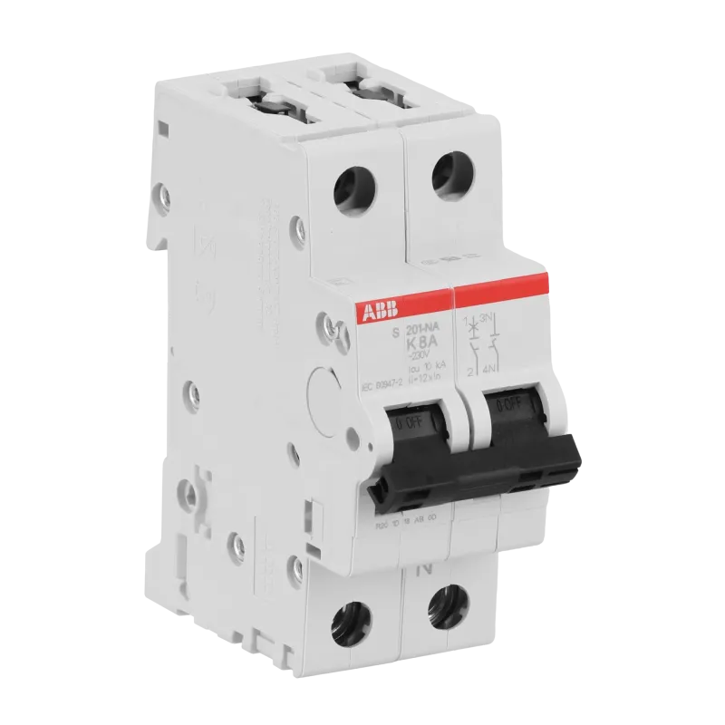 ABB S201-K8NA | Автоматичен прекъсвач | 1P+N, 8A, крива K