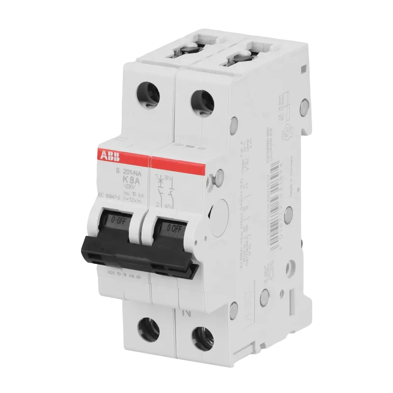 ABB S201-K8NA | Автоматичен прекъсвач | 1P+N, 8A, крива K