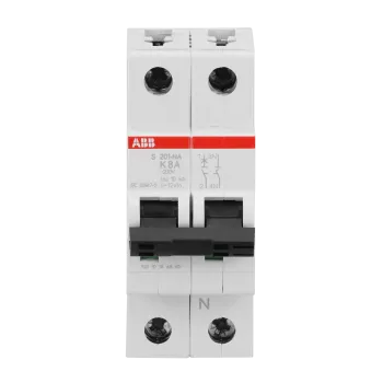 ABB S201-K8NA | Автоматичен прекъсвач | 1P+N, 8A, крива K