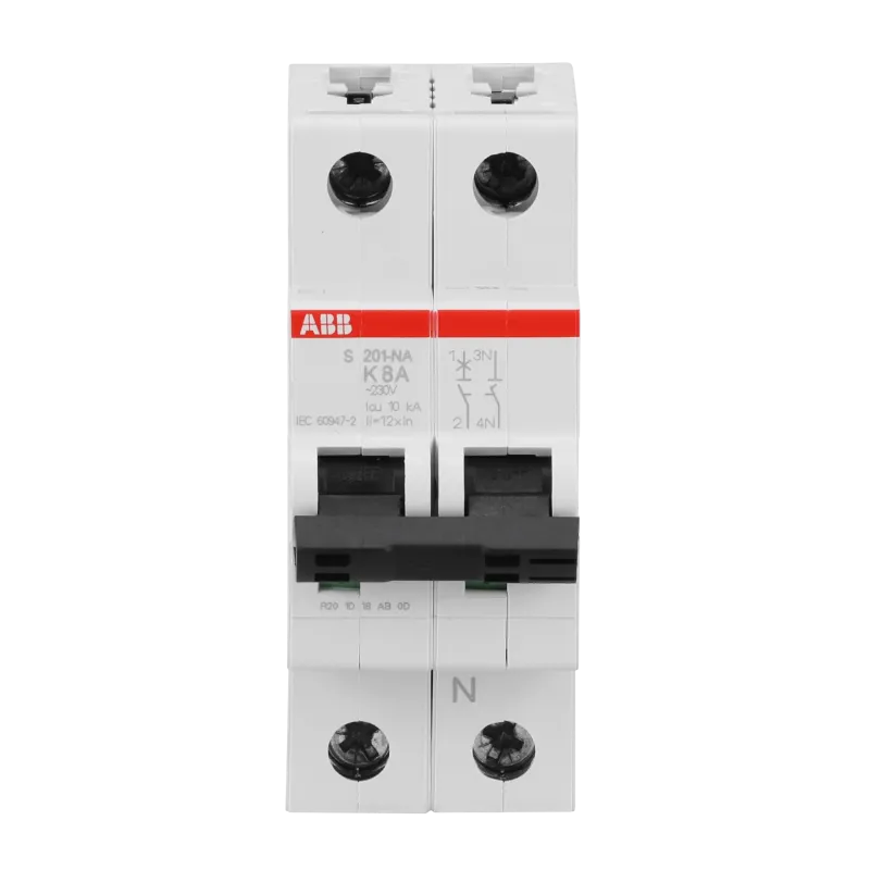 ABB S201-K8NA | Автоматичен прекъсвач | 1P+N, 8A, крива K