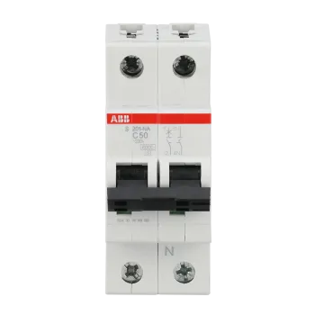 ABB S201-C50NA | Автоматичен прекъсвач | 1P+N, 50A, крива C, 6kA