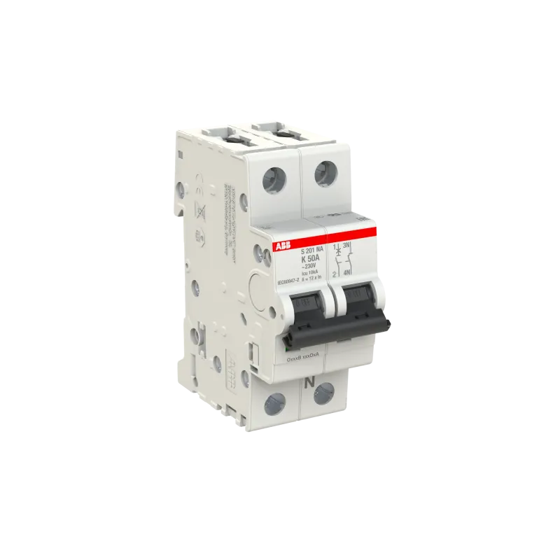 ABB S201-K50NA | Автоматичен прекъсвач | 1P+N, 50A, крива K ABB S201-K50NA | Автоматичен прекъсвач | 1P+N, 50A, крива K