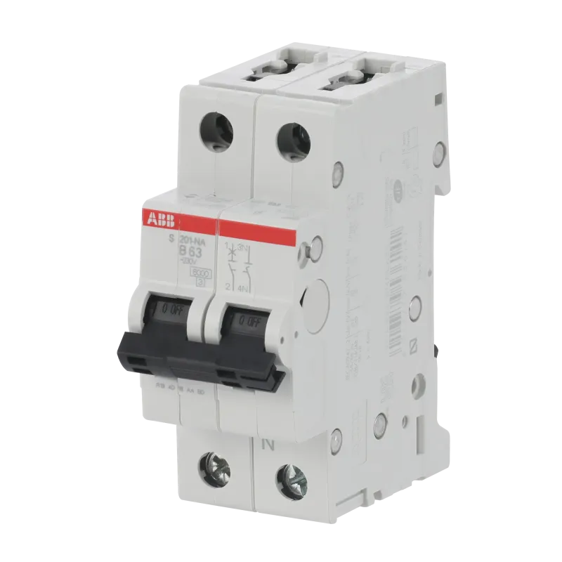 ABB S201-B63NA | Автоматичен прекъсвач | 1P+N, 63A, крива B, 6kA