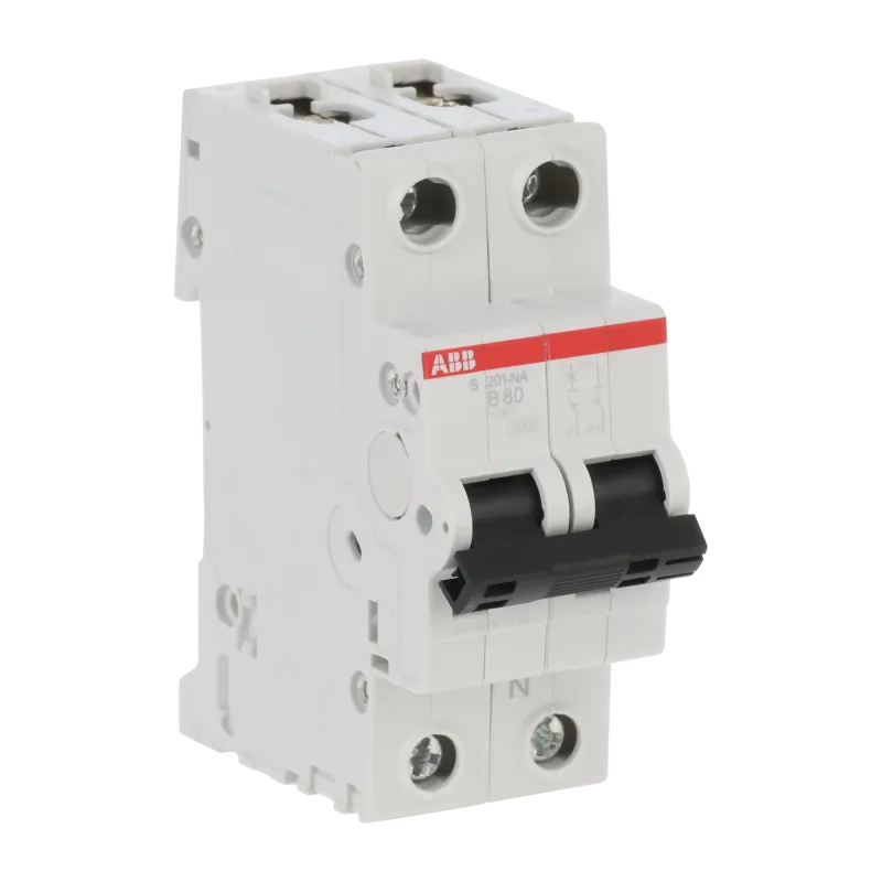 ABB S201-B80NA | Автоматичен прекъсвач | 1P+N, 80A, крива B, 6kA