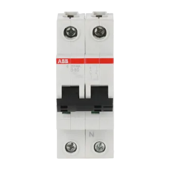 ABB S201-B80NA | Автоматичен прекъсвач | 1P+N, 80A, крива B, 6kA