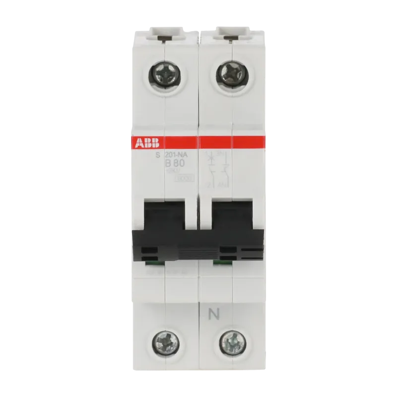 ABB S201-B80NA | Автоматичен прекъсвач | 1P+N, 80A, крива B, 6kA