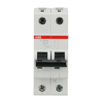 ABB S201-D1.6NA | Автоматичен прекъсвач | 1P+N, 1.6A, крива D, 6kA