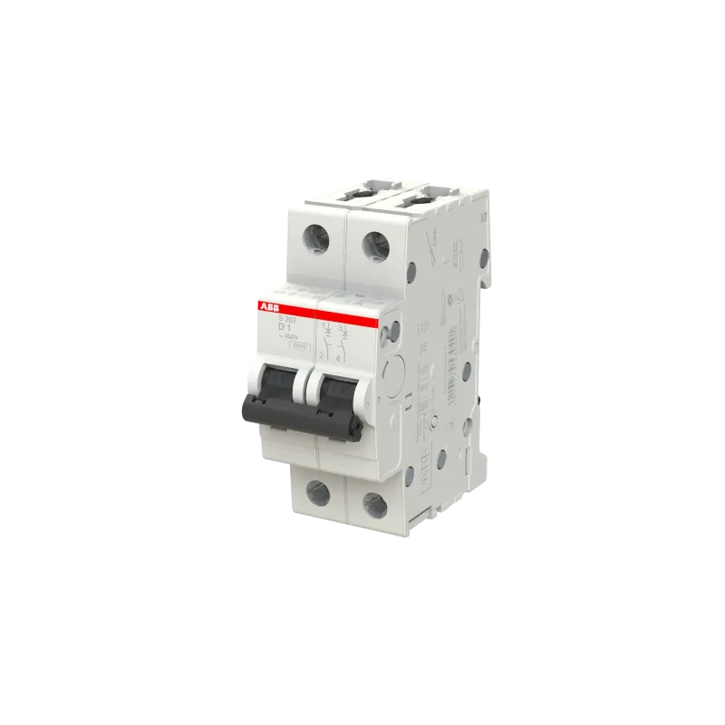 ABB S202-D1 | Автоматичен прекъсвач | 2P, 1A, крива D ABB S202-D1 | Автоматичен прекъсвач | 2P, 1A, крива D