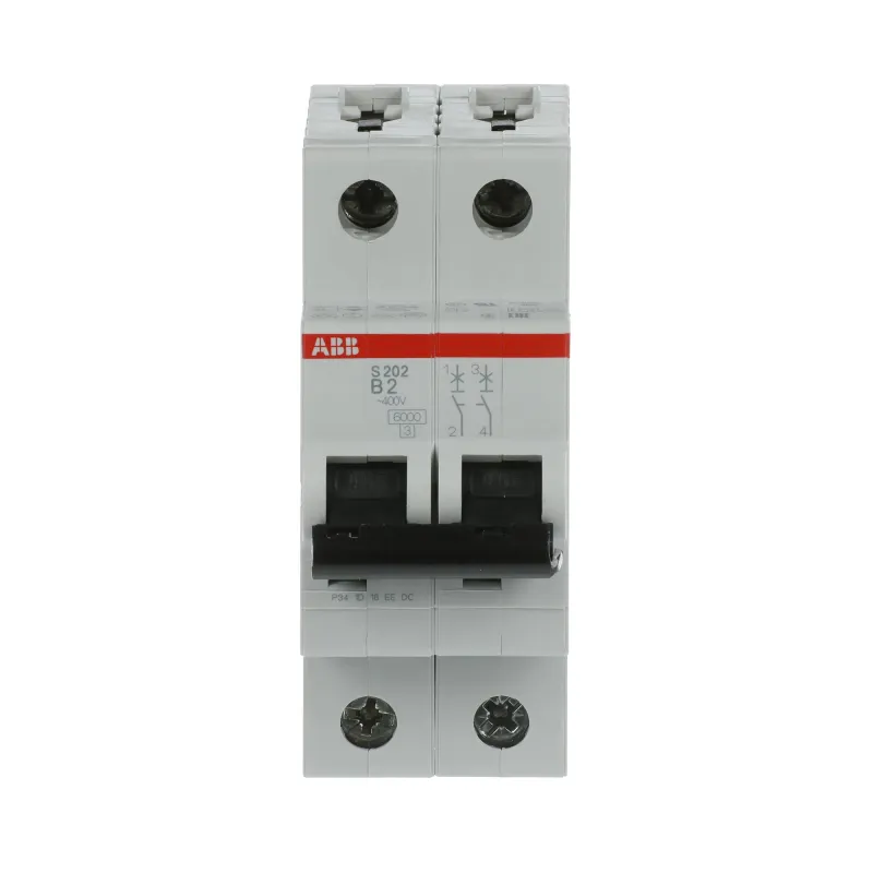 ABB S202-B2 | Автоматичен прекъсвач | 2P, 2A, крива B ABB S202-B2 | Автоматичен прекъсвач | 2P, 2A, крива B