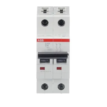 ABB S202-D4 | Автоматичен прекъсвач | 2P, 4A, крива D