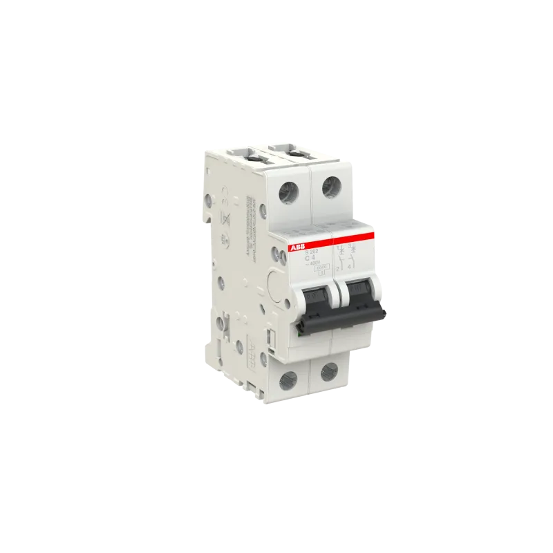 ABB S202-C4 | Автоматичен прекъсвач | 2P, 4A, крива C ABB S202-C4 | Автоматичен прекъсвач | 2P, 4A, крива C