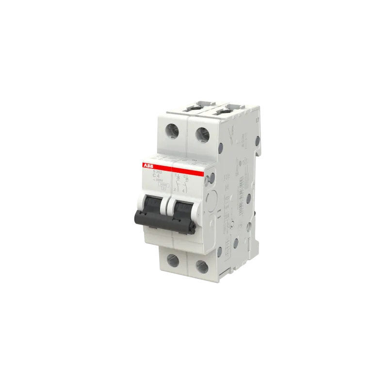 ABB S202-C4 | Автоматичен прекъсвач | 2P, 4A, крива C ABB S202-C4 | Автоматичен прекъсвач | 2P, 4A, крива C