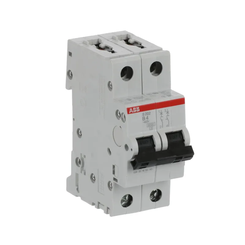 ABB S202-B4 | Автоматичен прекъсвач | 2P, 4A, крива B ABB S202-B4 | Автоматичен прекъсвач | 2P, 4A, крива B