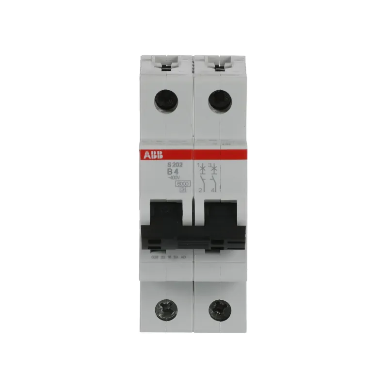 ABB S202-B4 | Автоматичен прекъсвач | 2P, 4A, крива B ABB S202-B4 | Автоматичен прекъсвач | 2P, 4A, крива B